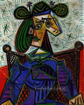 Woman seated in an armchair 1 1940 Pablo Picasso Oil Paintings